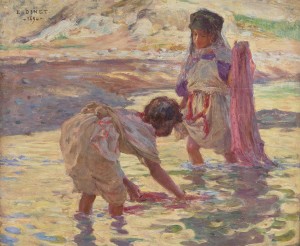 Children playing in the water